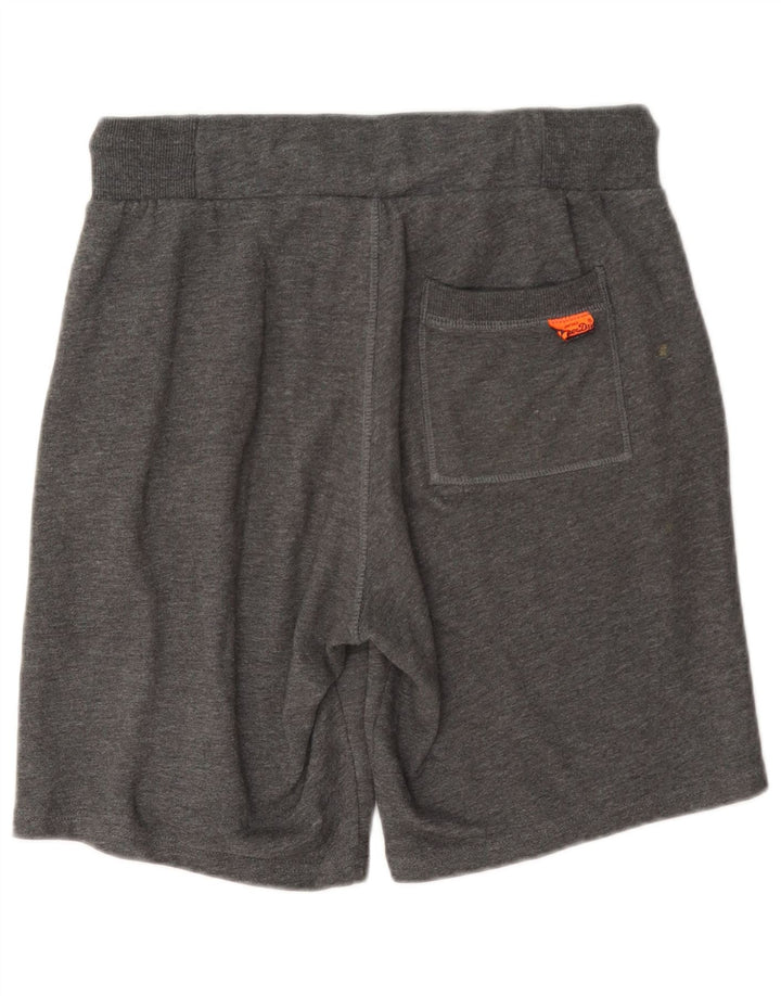 Мужские спортивные шорты с рисунком Superdry, маленькие серые, хлопковые
