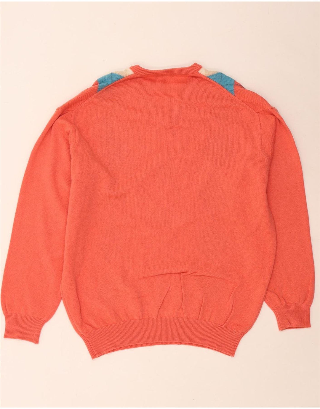 Мужской джемпер с v-образным вырезом LYLE & SCOTT XL оранжевый Argyle/Diamond