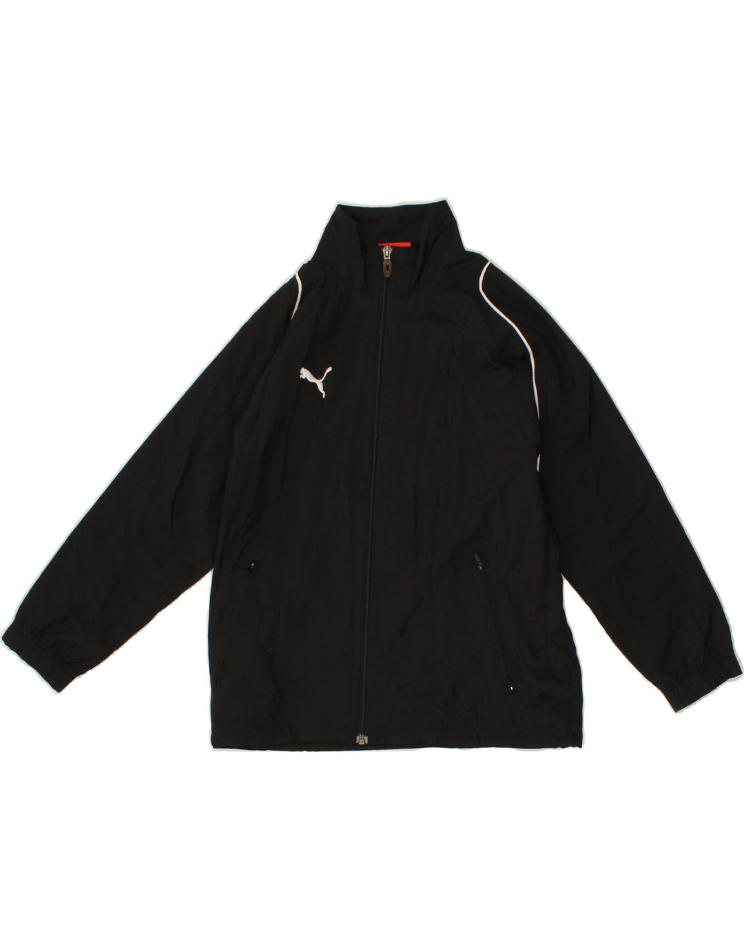 PUMA Boys Tracksuit Top Jacket 9-10 Years Medium Black Polyester Vintage Puma and Second-Hand Puma from Messina Hembry 