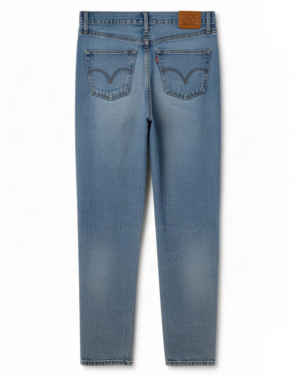 Женские зауженные джинсы Levi's с высокой талией W29 L29, синий хлопок