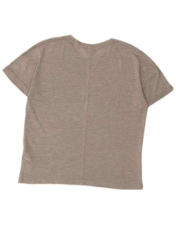 Женская футболка Topshop Top UK 10, маленькая серая в крапинку, акрил
