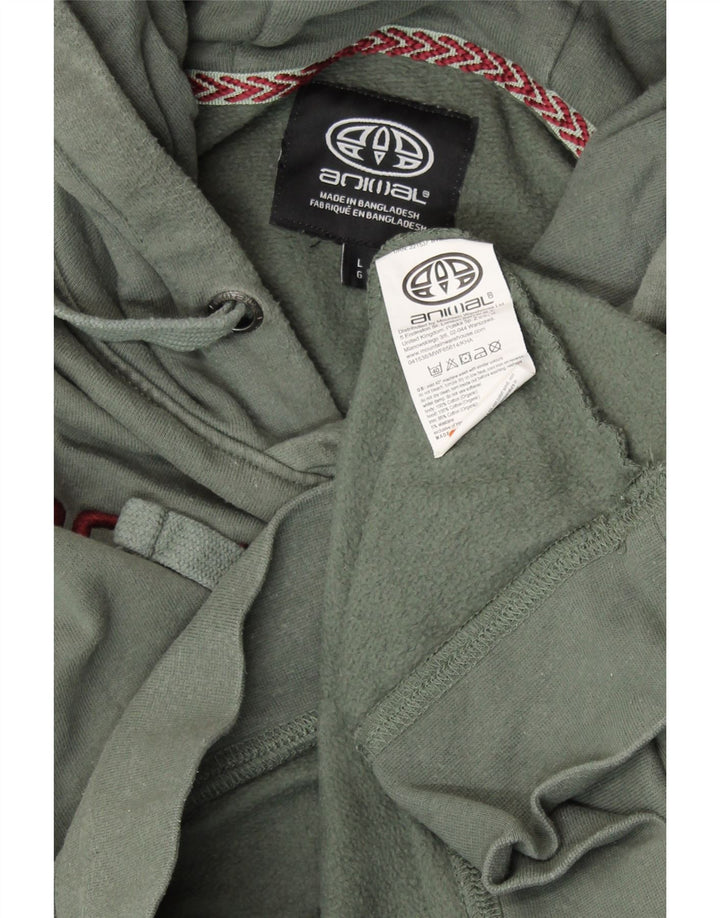 Мужской джемпер с капюшоном ANIMAL, большой зеленый, хлопок