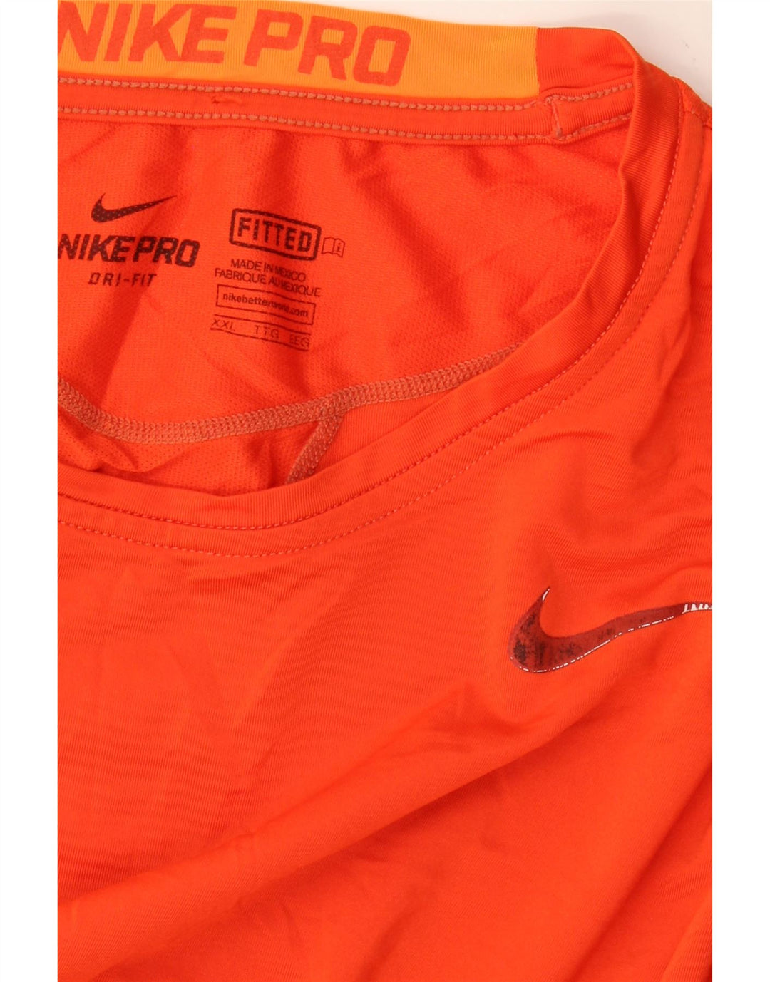 NIKE Mens Dri Fit T-Shirt Top 2XL Orange