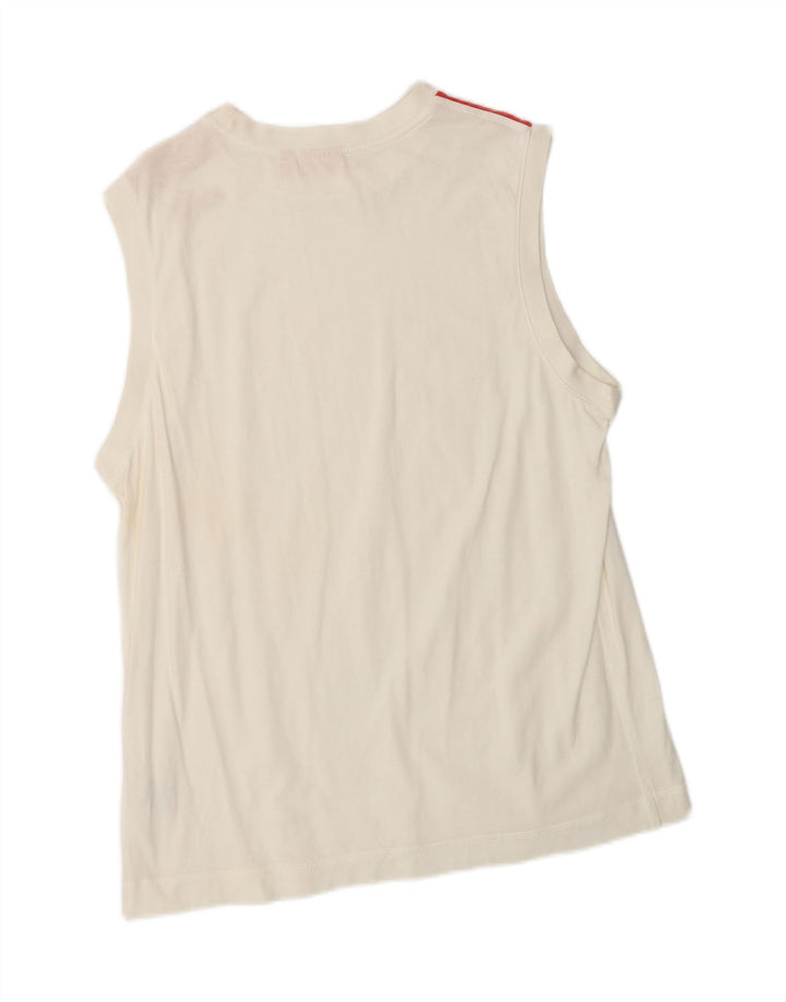 PUMA Womens Vest Top UK 14 Large White Cotton Vintage Puma and Second-Hand Puma from Messina Hembry 