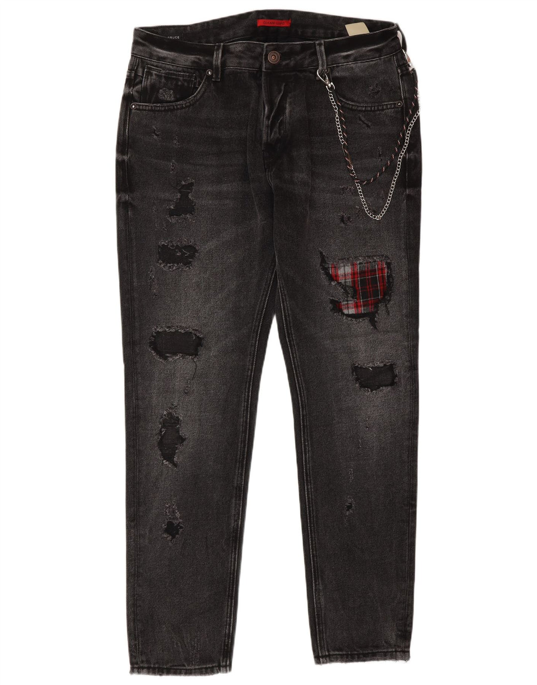 Мужские джинсы Gianni Lupo Брюс с потертостями IT 48 Medium W34 L30 Серые