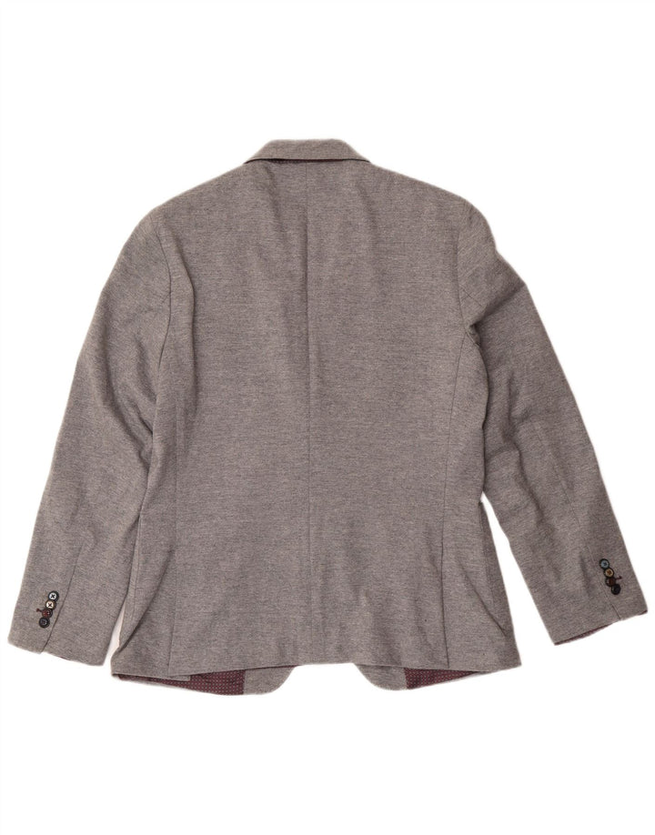 Женский пиджак John Barritt на 2 пуговицах IT 50 XL Серый хлопок