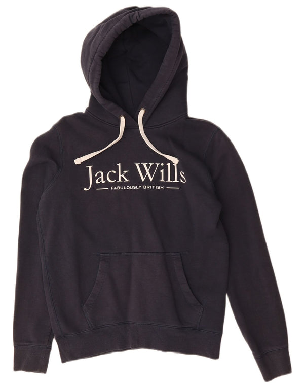 Женский джемпер с капюшоном Jack Wills UK 10, маленький, темно-синий