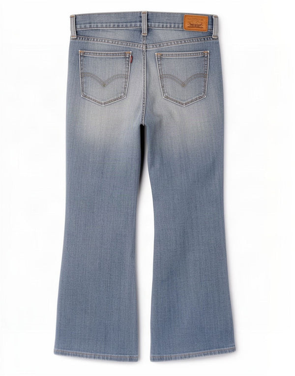 Женские джинсы Levi's 522 Ultra Low Bootcut, размер США 4, маленький размер W27 L28, синий хлопок