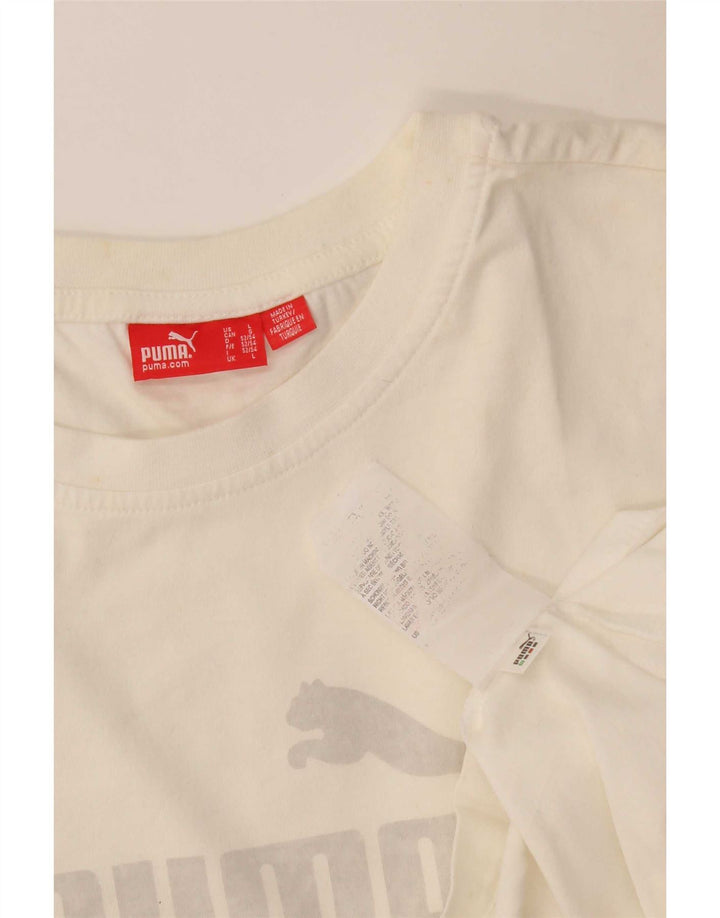 Мужская футболка с рисунком Puma, большая белая
