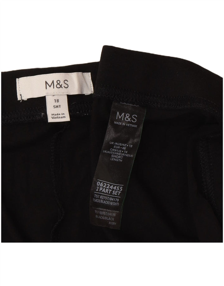 Женские леггинсы Marks & Spencer UK 18 XL, черные, хлопковые