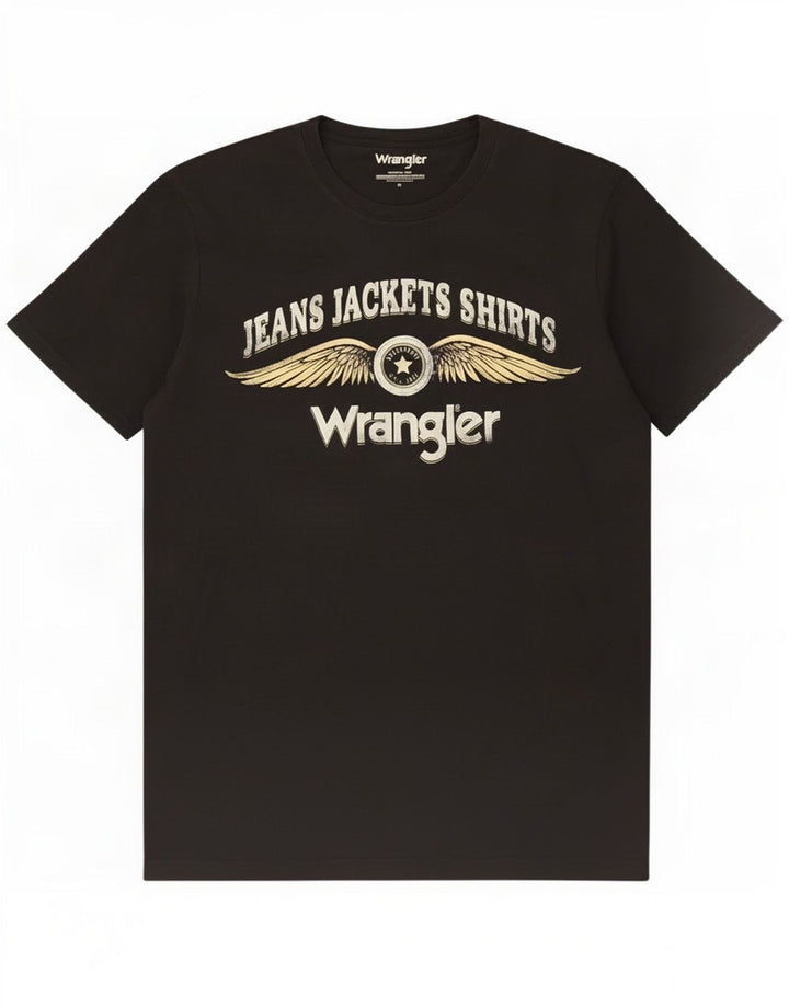 Мужская футболка Wrangler с графическим рисунком, средний черный хлопок