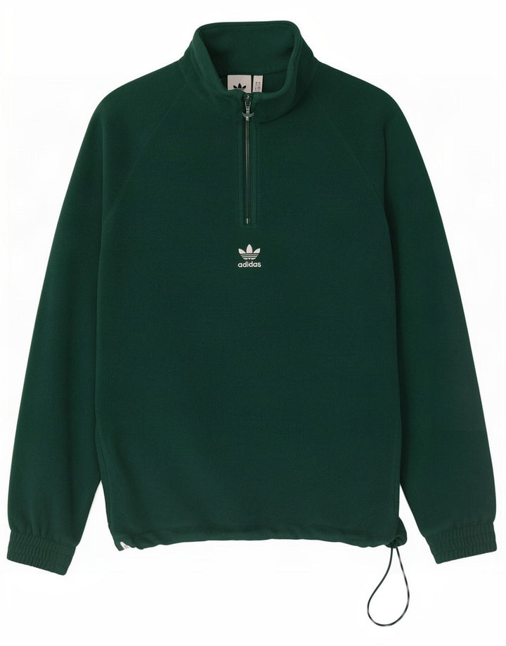 Мужской флисовый джемпер Adidas с графическим рисунком, маленький зеленый, полиэстер