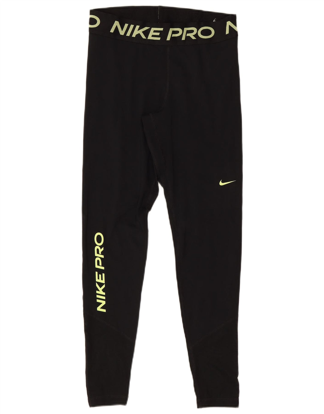 Женские леггинсы с рисунком Nike Dri Fit UK 12, средний черный, полиэстер
