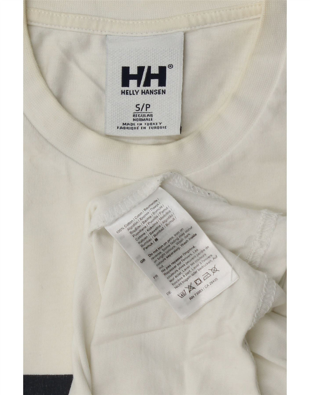 Helly Hansen Мужская футболка с рисунком, маленький белый хлопок
