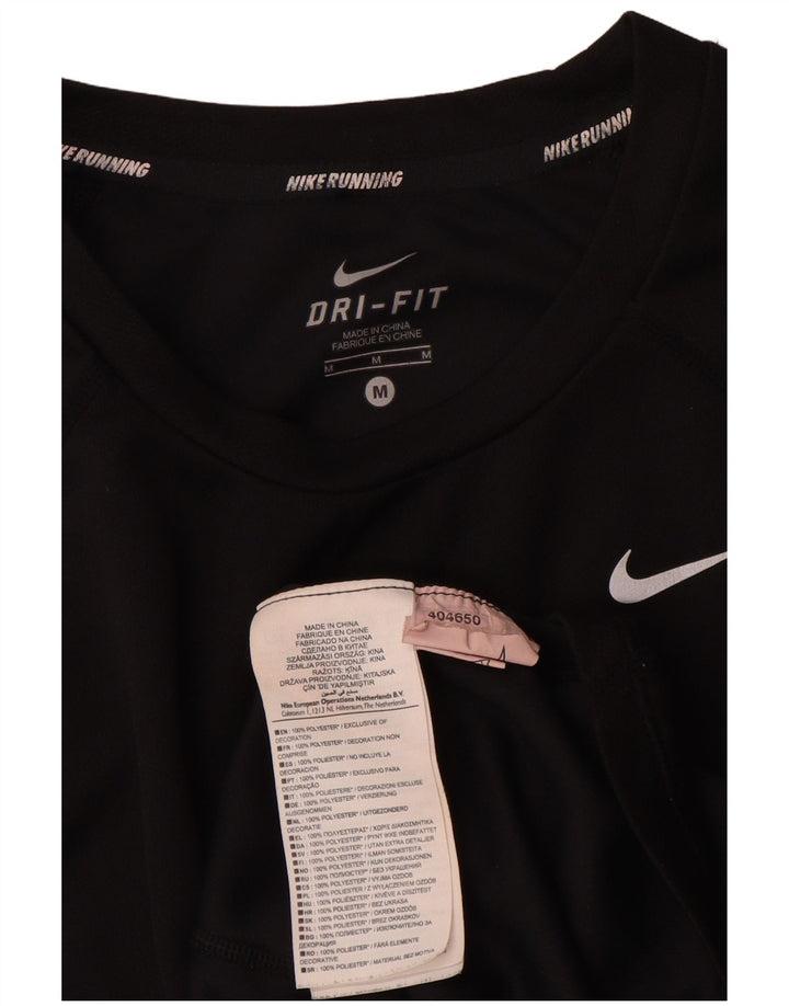 Мужская футболка Nike Dri Fit, средний черный полиэстер