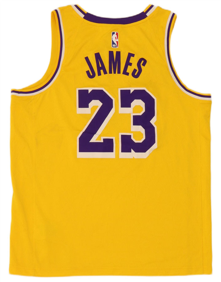 Мужской жилет с рисунком Nike Lakers, большой желтый полиэстер