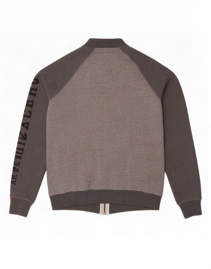 Superdry Мужской спортивный костюм с графическим рисунком, верхняя куртка, большой серый хлопок с цветными блоками