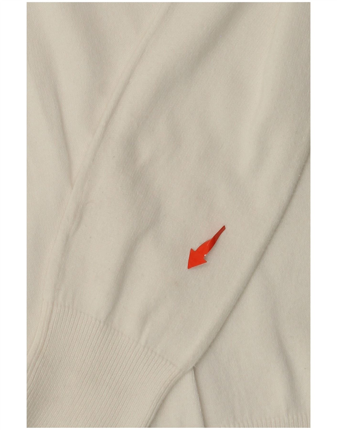 Женский джемпер с v-образным вырезом ZARA UK 14, большой белый цвет