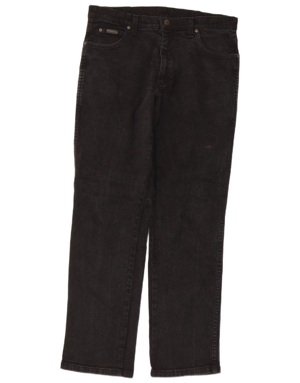 Мужские прямые джинсы Wrangler Texas W34 L32, черный хлопок