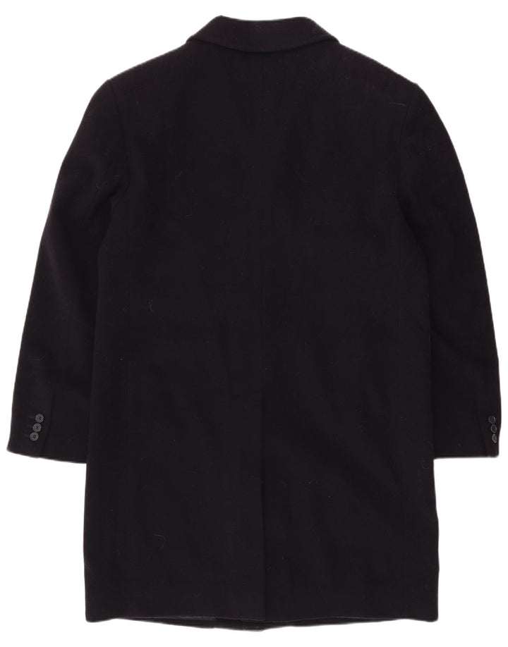 ВИНТАЖНОЕ мужское пальто UK 40, большое темно-синее шерстяное пальто