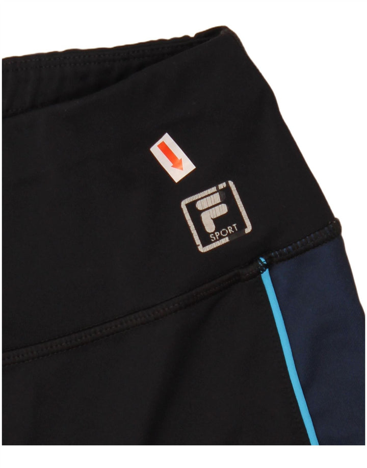 Женские леггинсы-капри Fila UK 18 XL, черные, полиэстер с цветными блоками