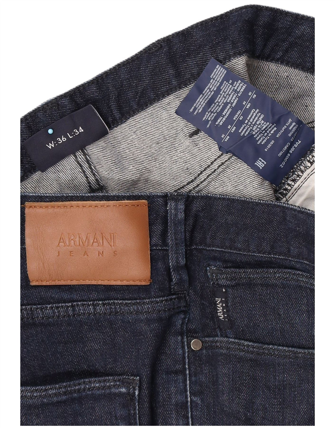 Мужские джинсы Armani Slim W36 L34 Темно-синие, хлопок