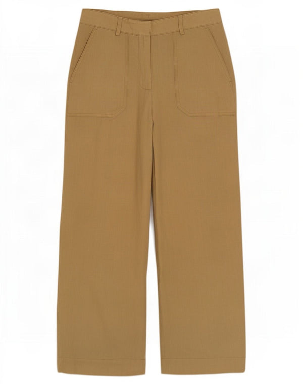 Massimo Dutti Женские широкие брюки с высокой талией EU 38 Small W28 L25 Бежевые