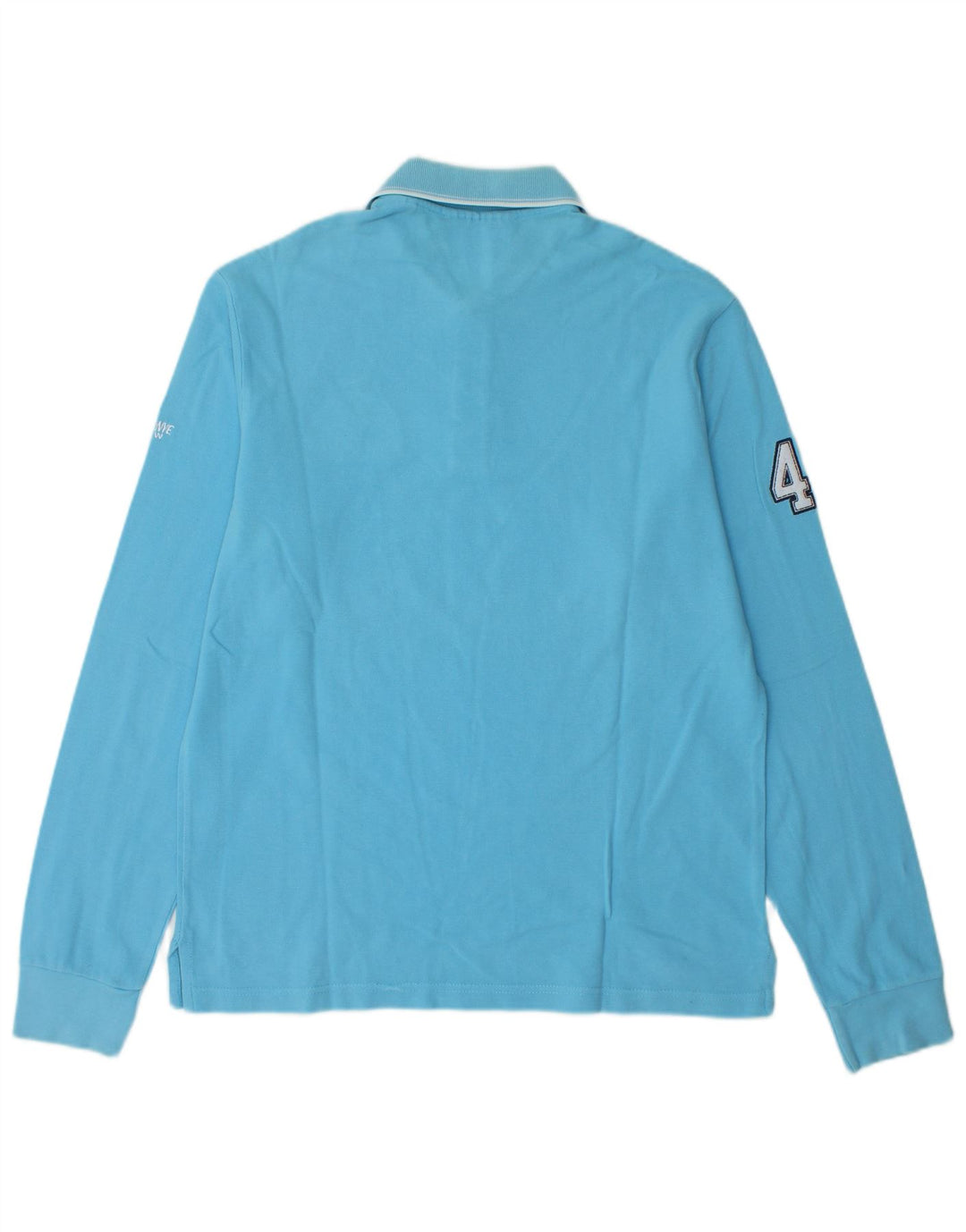 Мужская рубашка поло с длинным рукавом MURPHY & NYE, большая синяя хлопковая рубашка