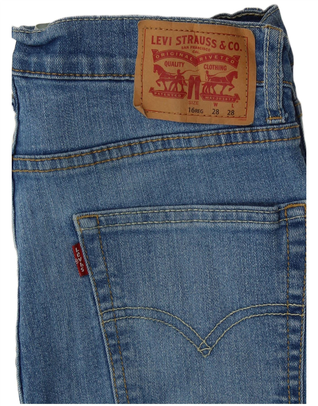 Джинсы скинни LEVI'S Girls 510 15-16 лет W28 L28 Синий хлопок
