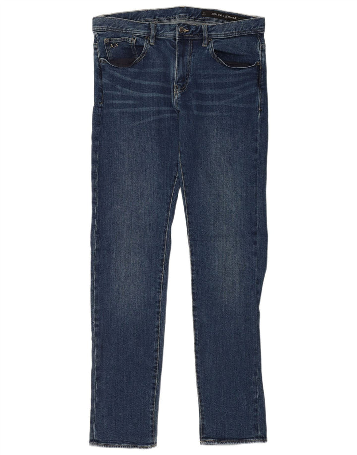 Женские узкие джинсы Armani Exchange W32 L34 Синие, хлопок