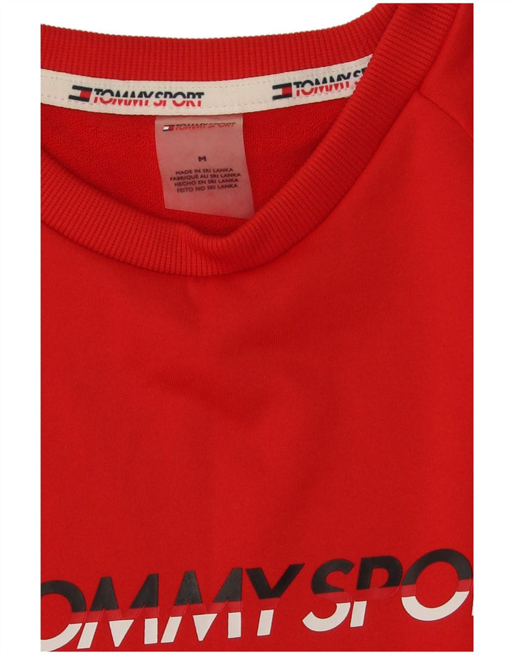 Мужской свитшот с рисунком Tommy Hilfiger, средний красный, с цветными блоками