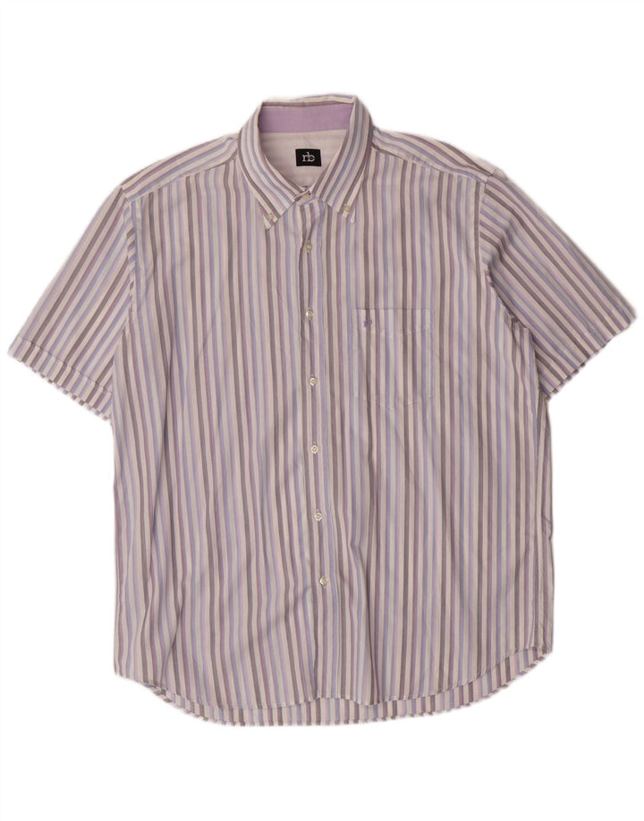 Мужская рубашка Roccobarocco, размер 46, 18, 1/2 XL, в разноцветную полоску