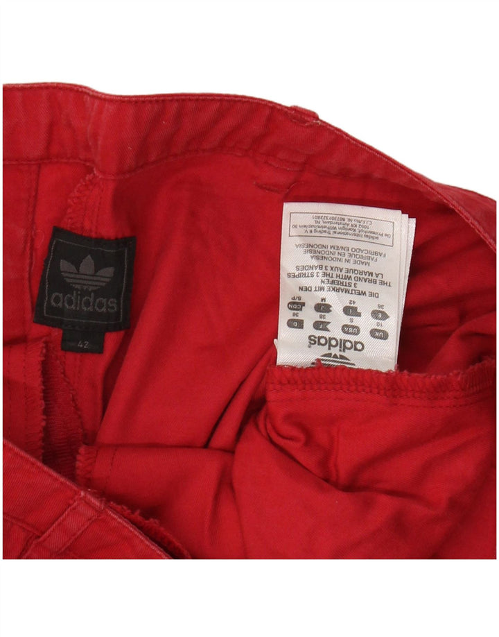 Женские шорты Adidas UK 10, маленькие W29, красный хлопок