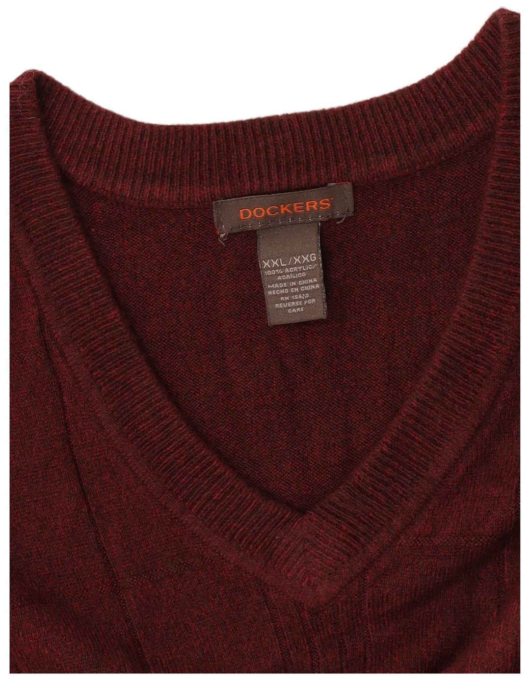 Мужская майка DOCKERS, майка 2XL, бордовая клетка, акрил