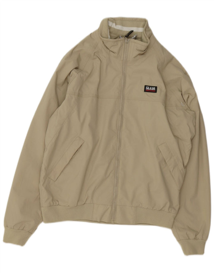 Мужская куртка-бомбер Slam UK 36, маленькая, зеленая, нейлон