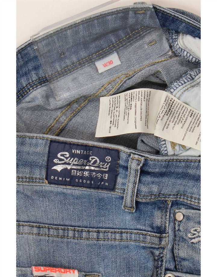 Женские джинсовые шорты Superdry W30, средний синий, хлопок