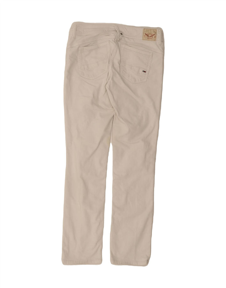 TOMMY HILFIGER Womens Straight Jeans W30 L32 White Cotton Vintage Tommy Hilfiger and Second-Hand Tommy Hilfiger from Messina Hembry 