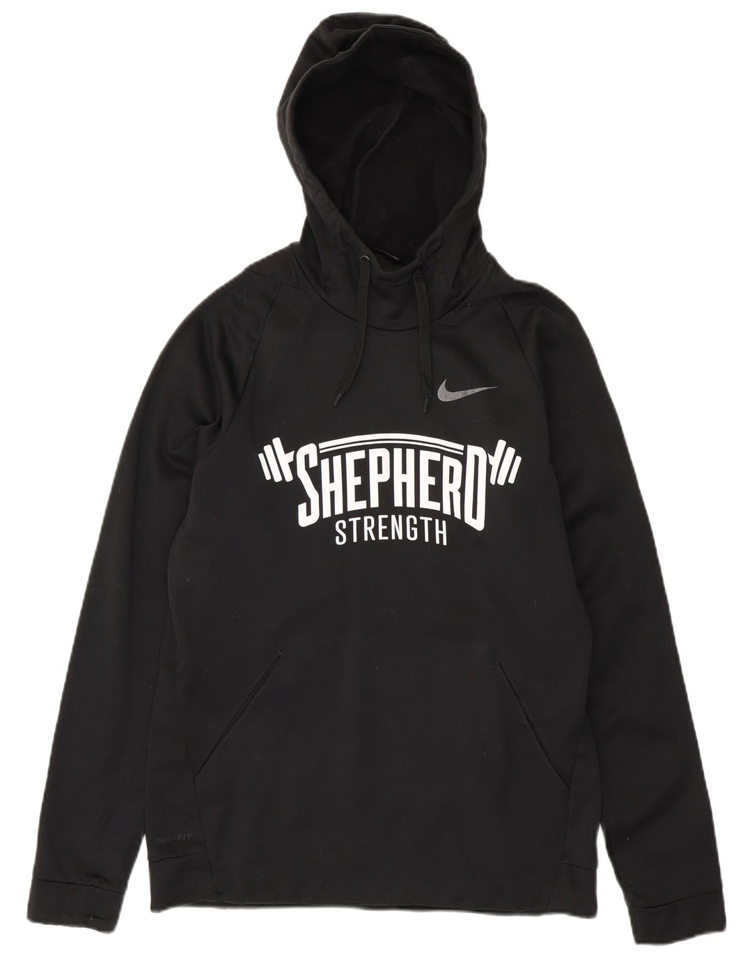 Мужской джемпер с капюшоном с графикой Nike Dri Fit, средний черный, полиэстер