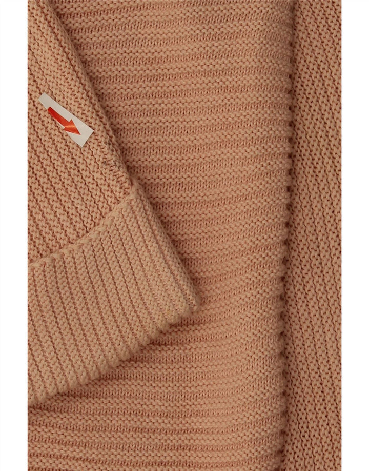 Женский джемпер с v-образным вырезом Massimo Dutti UK 16, большой розовый