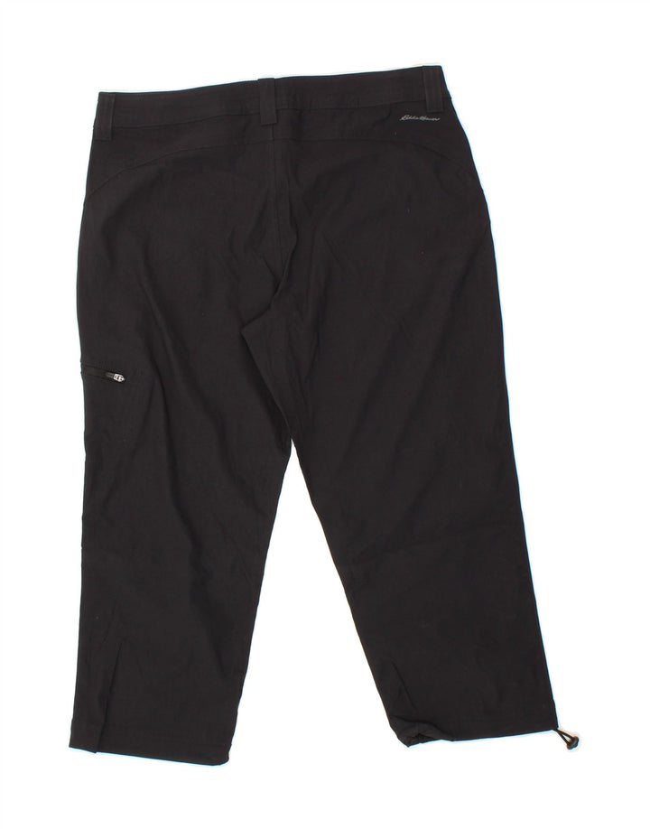 EDDIE BAUER Womens Straight Capri Trousers US 6 Medium W30 L20 Black Nylon Vintage Eddie Bauer and Second-Hand Eddie Bauer from Messina Hembry 