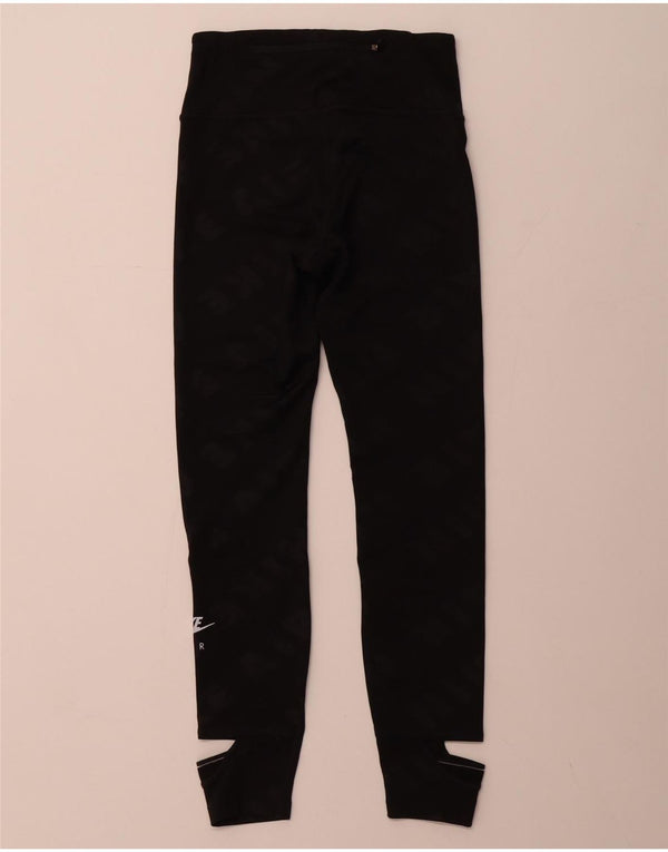 Женские леггинсы NIKE Dri Fit UK 4 XS, черные, полиэстер с цветными блоками