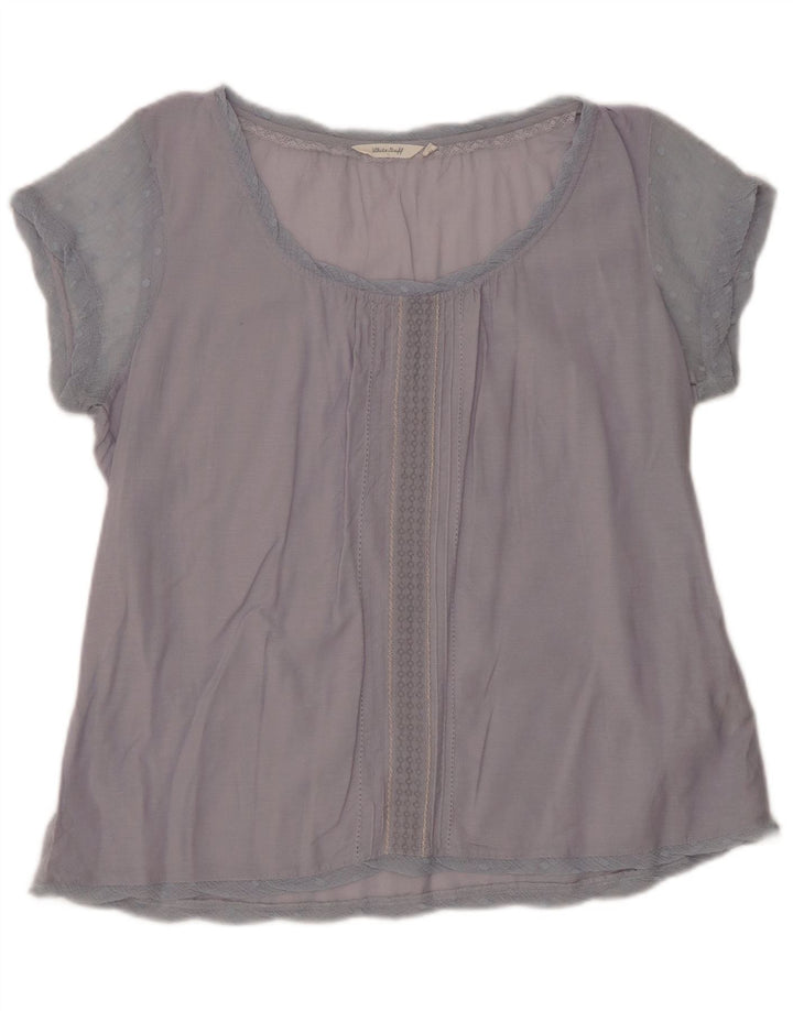 Женская блузка WHITE STUFF Top UK 16, большой синий хлопок