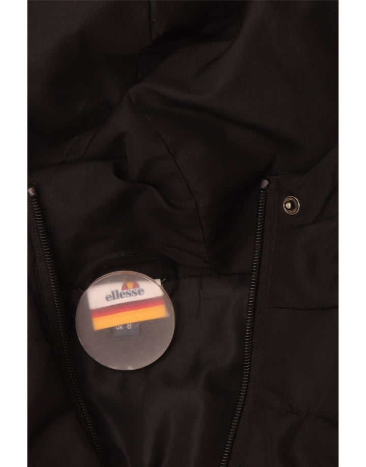 Женская утепленная куртка оверсайз с капюшоном Ellesse UK 8, маленький черный полиэстер