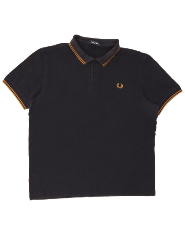 Мужская рубашка-поло Fred Perry XL, темно-синяя, хлопок