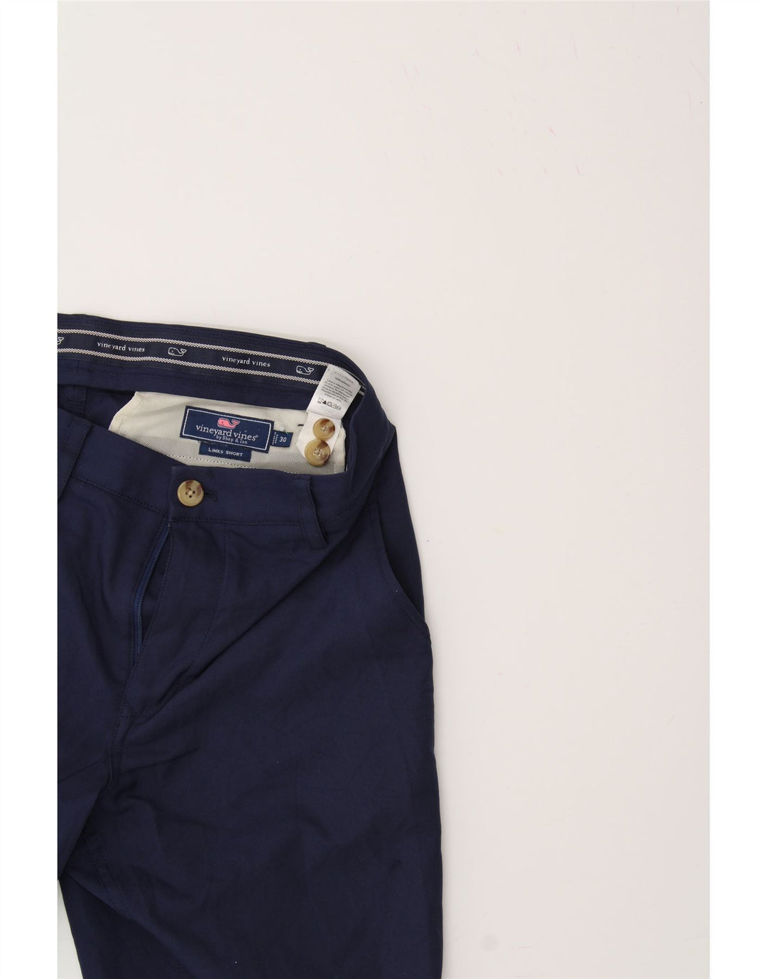 VINEYARD VINES Mens Chino Shorts W30 Medium  Navy Blue Polyester Vintage Vineyard Vines and Second-Hand Vineyard Vines from Messina Hembry 
