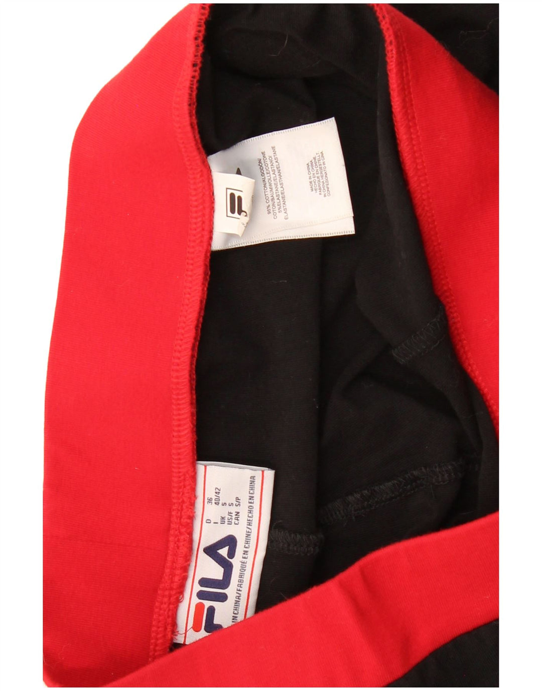 Женские леггинсы с рисунком Fila UK 8, маленькие черные хлопковые