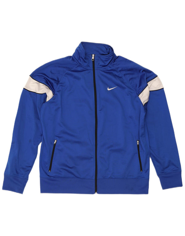 Мужская спортивная куртка Nike XL, синий полиэстер с цветными блоками