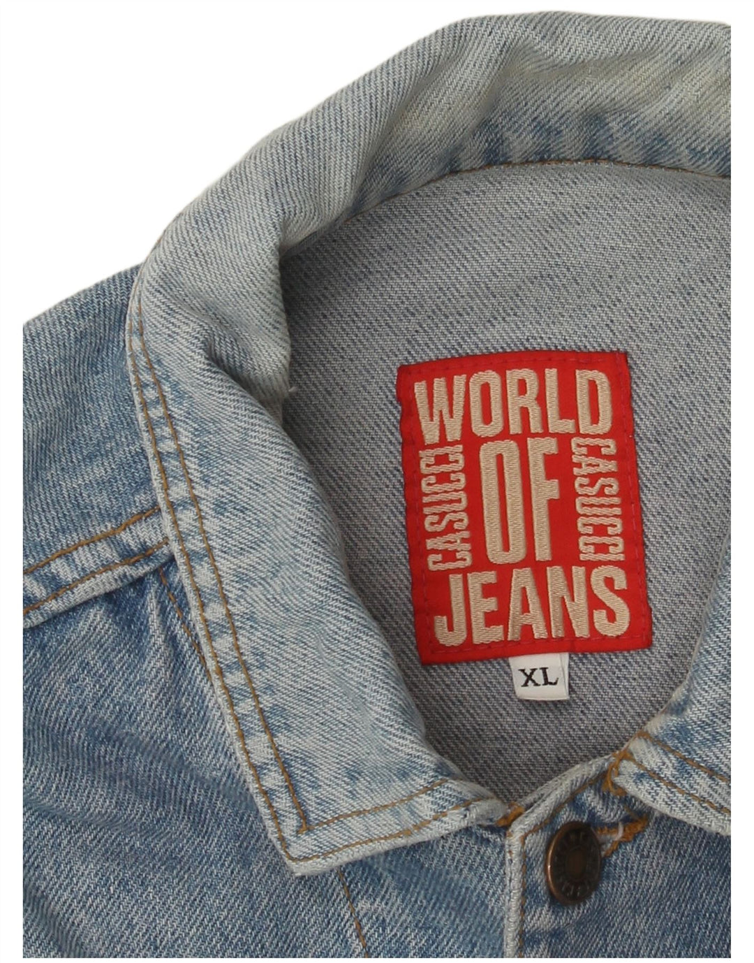 Мужская джинсовая куртка CASSUCI UK 42 XL, синяя, хлопок