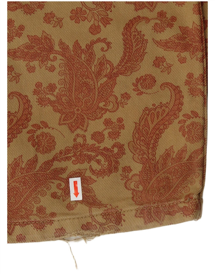 Женские повседневные брюки свободного кроя Zara Medium W28 L30 Коричневые с пейсли