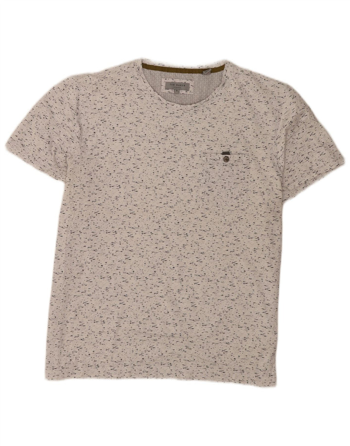 Мужская футболка Ted Baker, размер 5 XL, белый хлопок с крапинками